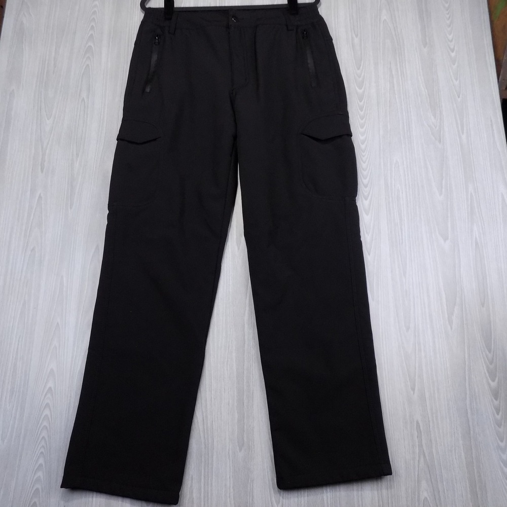 FREE SOLDIER Softshell Cargo Pants Mens 34 Black Water Resistant Tactical EUC